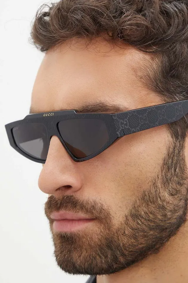 Gucci Screener Monogram Lunettes de Soleil Noir Lentille Dégradée 2