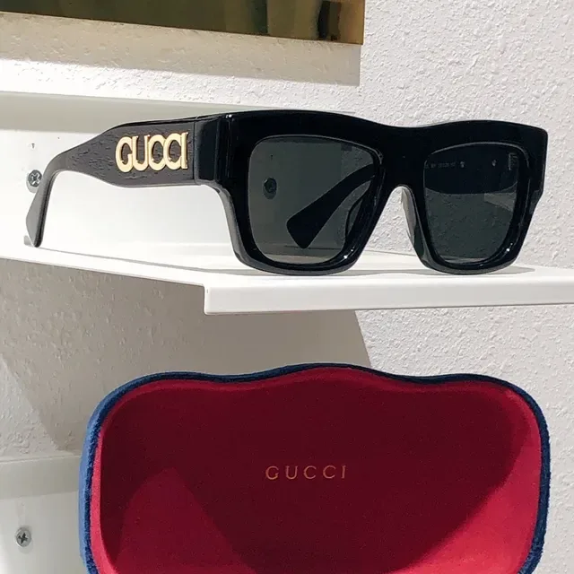 Gucci Screener Orange Bold Rectangular Sunglasses 8