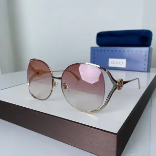 Gucci Screener Oversized Round Gradient Pink Sunglasses
