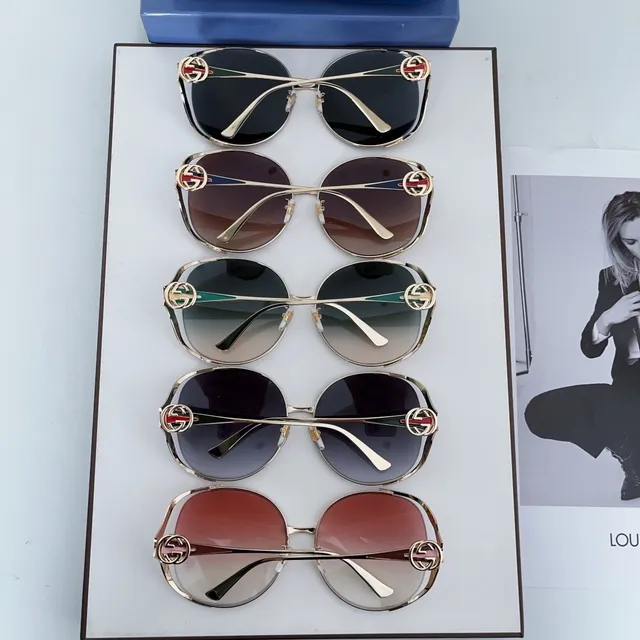 Gucci Screener Oversized Round Gradient Pink Sunglasses 4