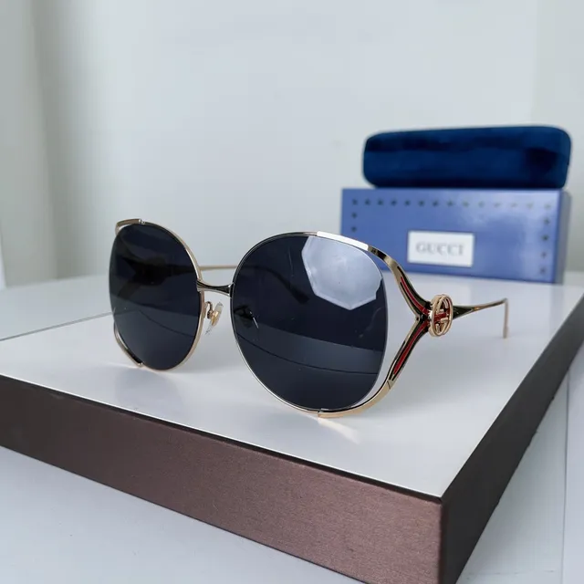 Gucci Screener Oversized Round Gradient Pink Sunglasses 5