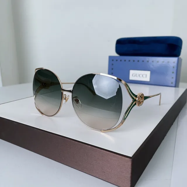 Gucci Screener Oversized Round Gradient Pink Sunglasses 7