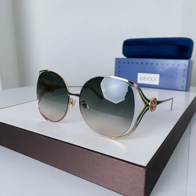 Gucci Screener Oversized Round Gradient Pink Sunglasses 8