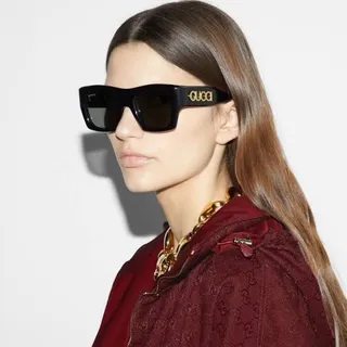 Gucci Screener Oversized Square Acetate Sunglasses 5