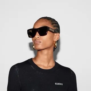 Gucci Screener Oversized Square Acetate Sunglasses 8