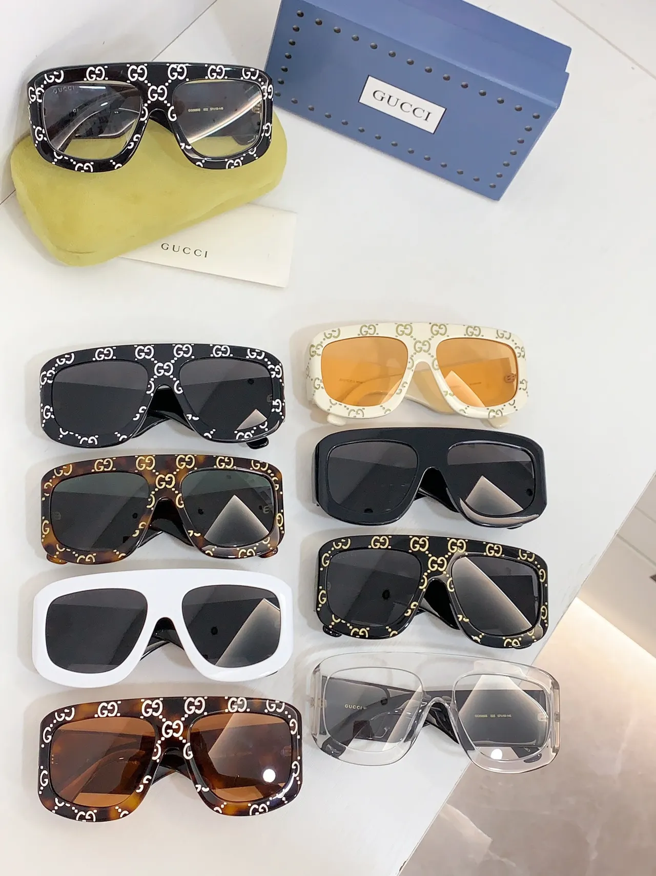 Gucci Screener Oversized Transparent Acetate Optical Glasses 2
