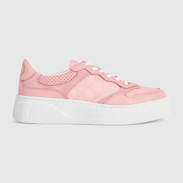 Gucci Screener Pink Monogram Lifestyle Sneakers 5