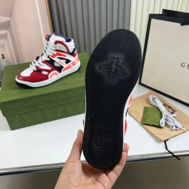 Gucci Screener Chaussures Lifestyle Rouge Blanc Orange Noir 2