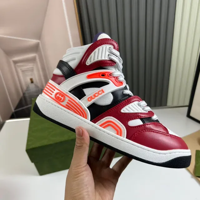 Gucci Screener Chaussures Lifestyle Rouge Blanc Orange Noir 3