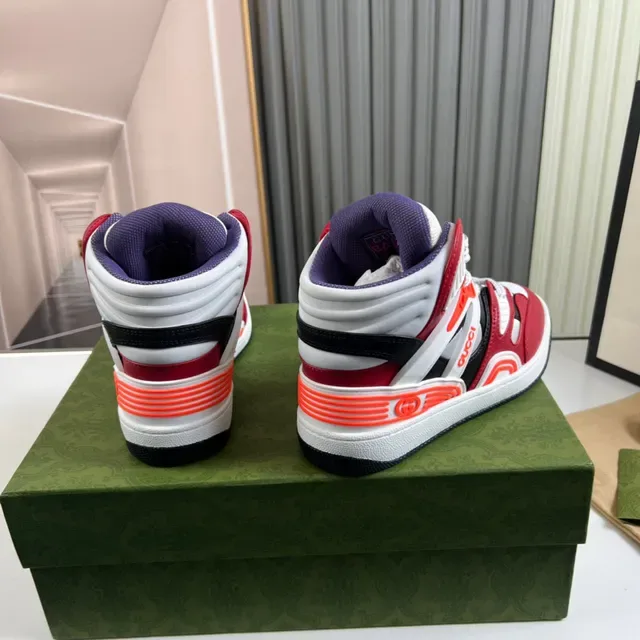 Gucci Screener Chaussures Lifestyle Rouge Blanc Orange Noir 6