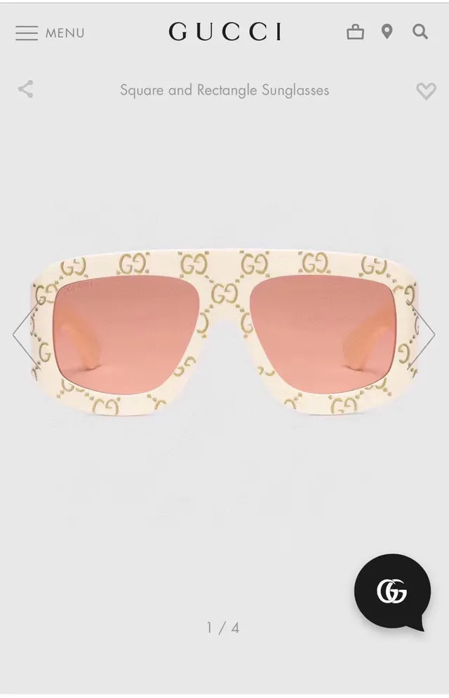 Gucci Screener حراشيف السلاحف GG-Studded نظارات شمسية مربعة oversized 5