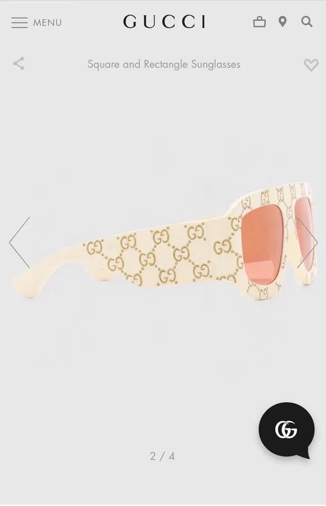 Gucci Screener حراشيف السلاحف GG-Studded نظارات شمسية مربعة oversized 6
