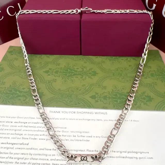 Gucci Silver Chunky Curb Chain Polished Necklace 6