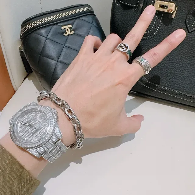 Gucci Silver Interlocking Oval Links Twisted Rope Detailing Bracelet 5