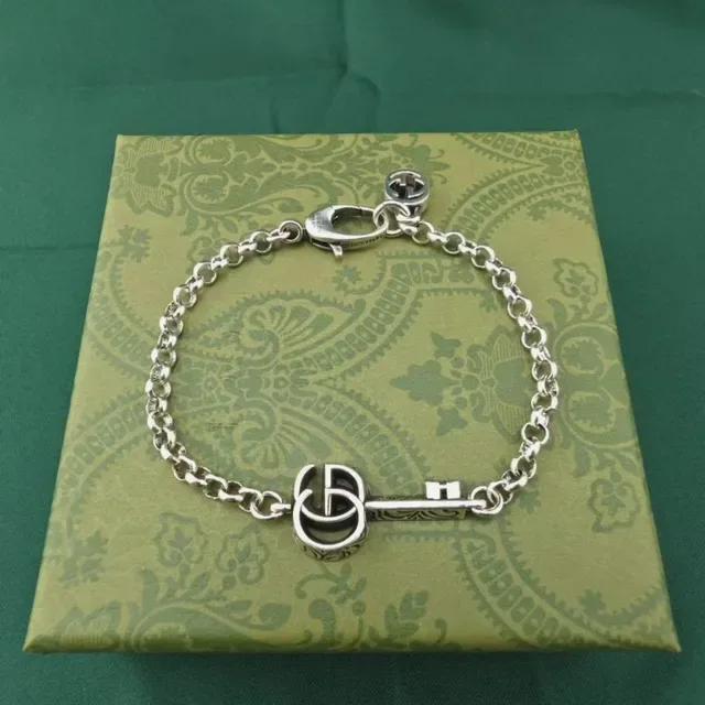 Gucci Silver Metal Interlocking G Logo Necklace 7
