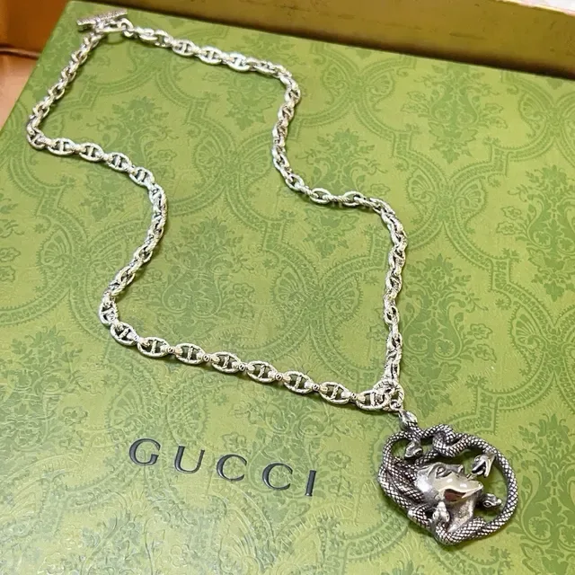 Gucci Snake-Wrapped Sculptural Pendant Necklace 3