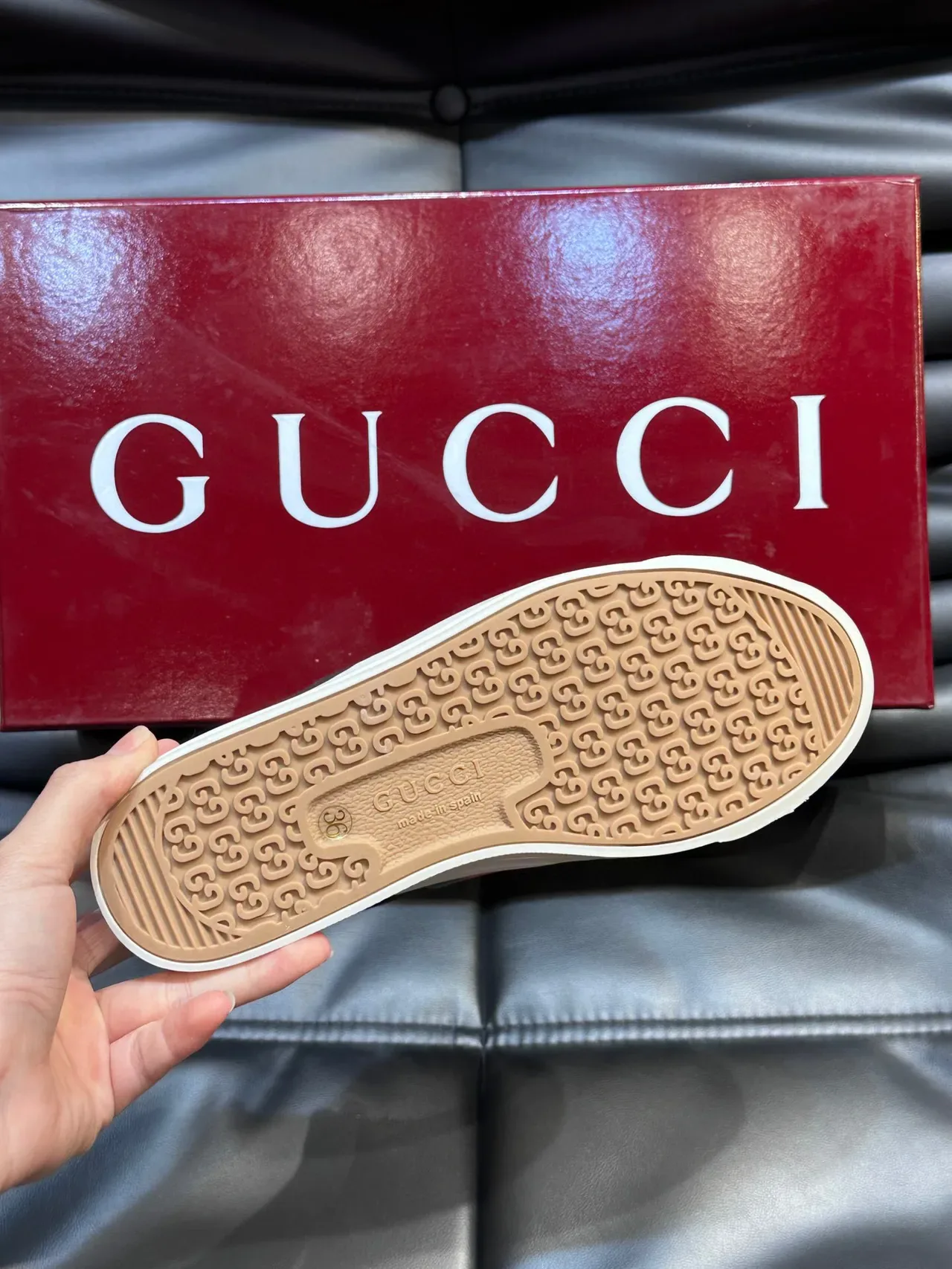 Gucci Tennis 1977 Black Red Canvas Upper Web Stripe Detail Lifestyle Sneakers 9
