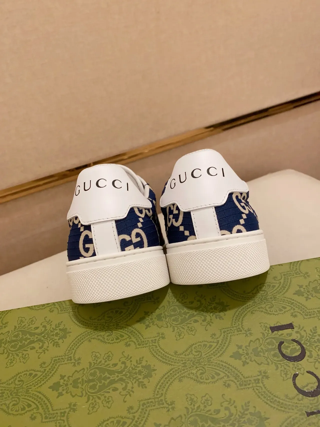 Gucci Tennis 1977 Navy GG Monogram Web Stripe Lifestyle Sneakers 3
