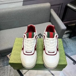 Gucci Tennis 1977 White and Red Web Stripe Lifestyle Sneakers