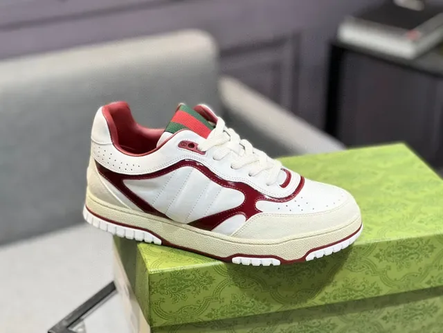 Gucci Tennis 1977 White and Red Web Stripe Lifestyle Sneakers 3