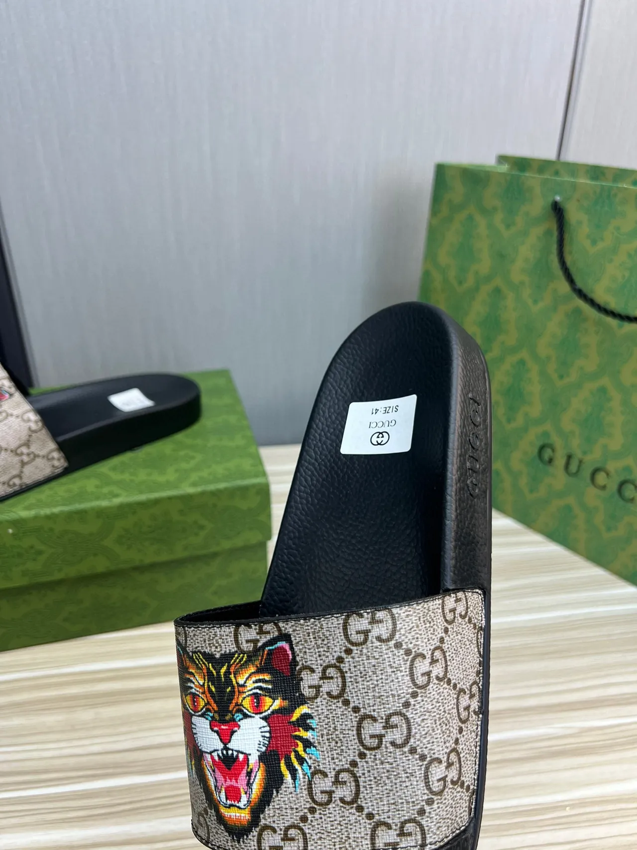 Gucci Tiger GG Canvas Slide Slipper 3