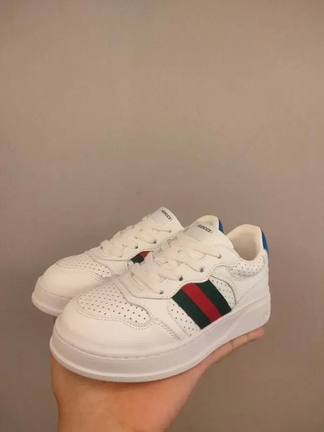 Gucci White Beige Low-Top Platform Perforated Leather Lifestyle Sneakers 15