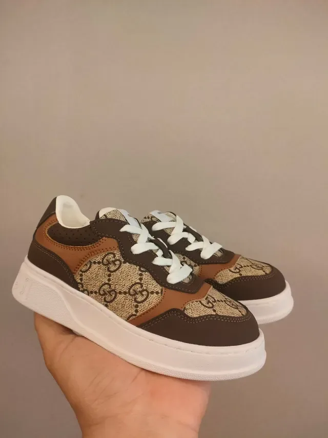 Gucci White Beige Low-Top Platform Perforated Leather Lifestyle Sneakers 18