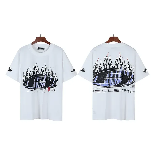 Hellstar Flame Graphic White T-Shirt 2