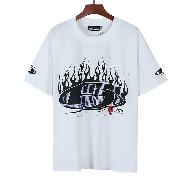 Hellstar Flame Graphic White T-Shirt 3