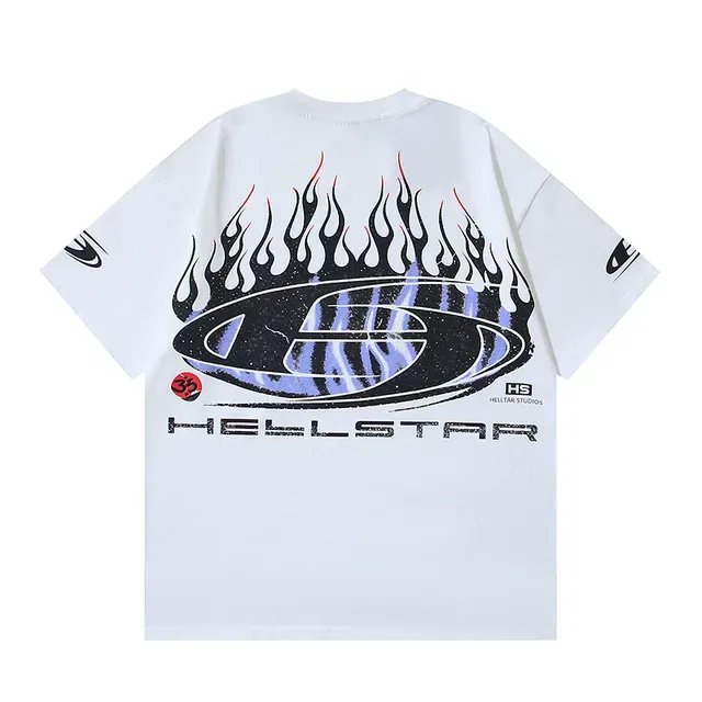 Hellstar Flame Graphic White T-Shirt 7