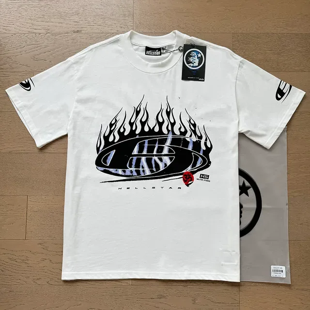Hellstar Flame Graphic White T-Shirt 9