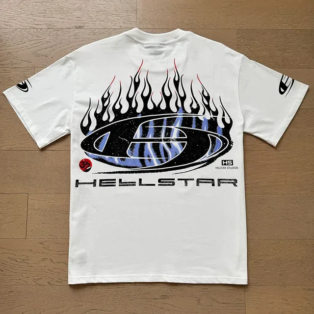 Hellstar Flame Graphic White T-Shirt 10