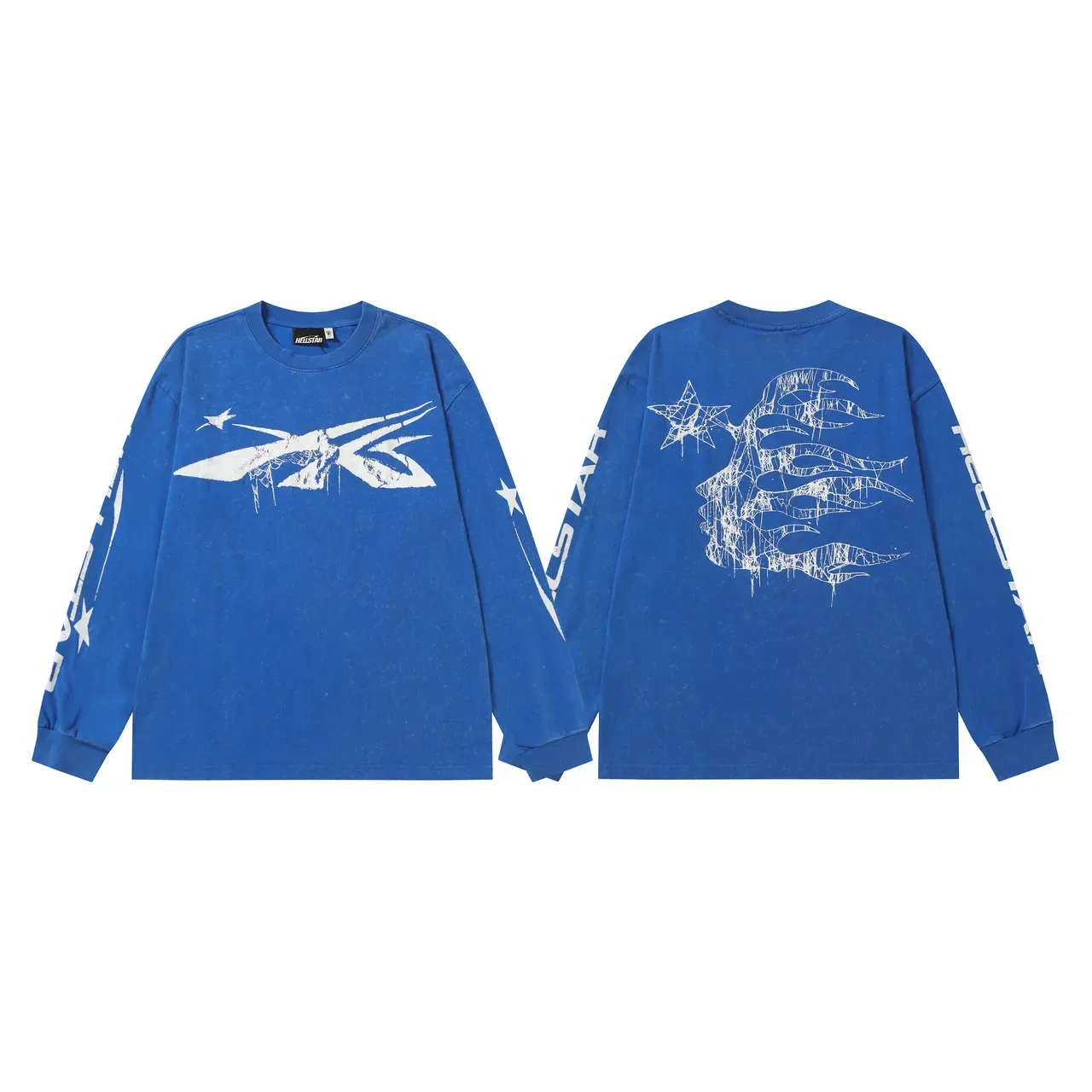 Hellstar Graphic Print Acid-Wash Long-Sleeve T-Shirt 2
