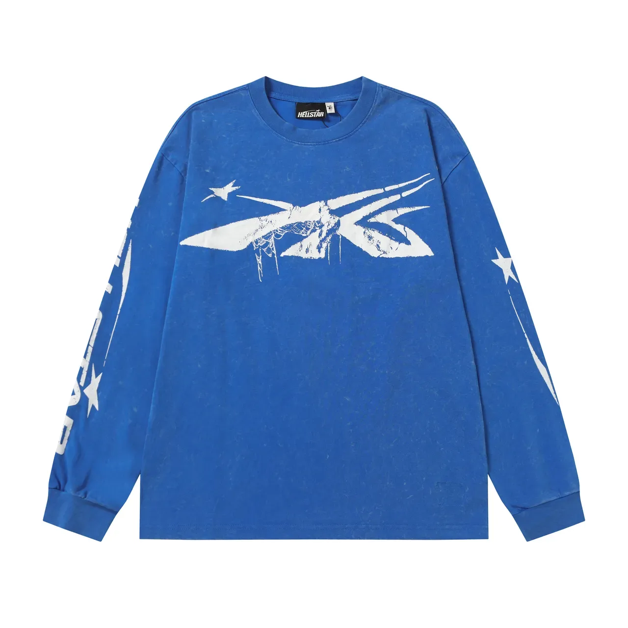 Hellstar Graphic Print Acid-Wash Long-Sleeve T-Shirt 6