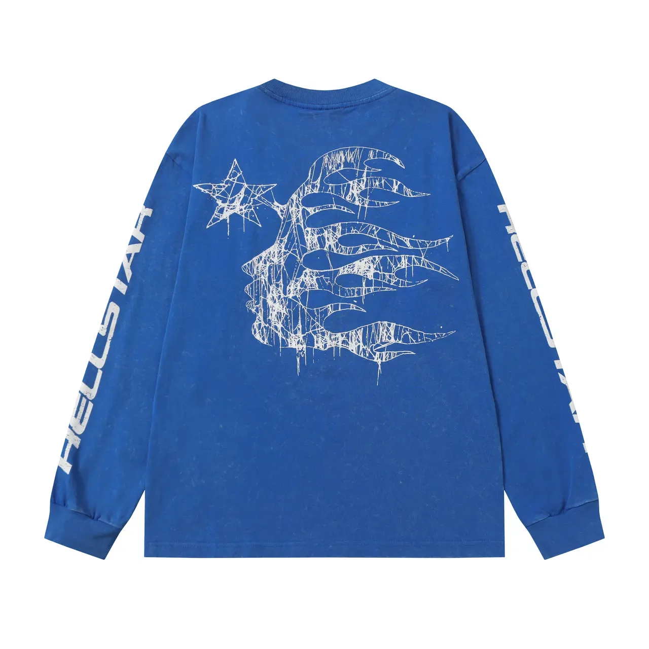 Hellstar Graphic Print Acid-Wash Long-Sleeve T-Shirt 7