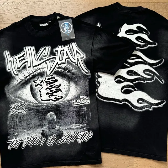 Hellstar Graphic-Print Oversized Black T-Shirt 15