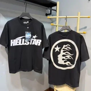 Hellstar গ্রাফিক প্রিন্ট ওভারসাইজড কালো টি-শার্ট
