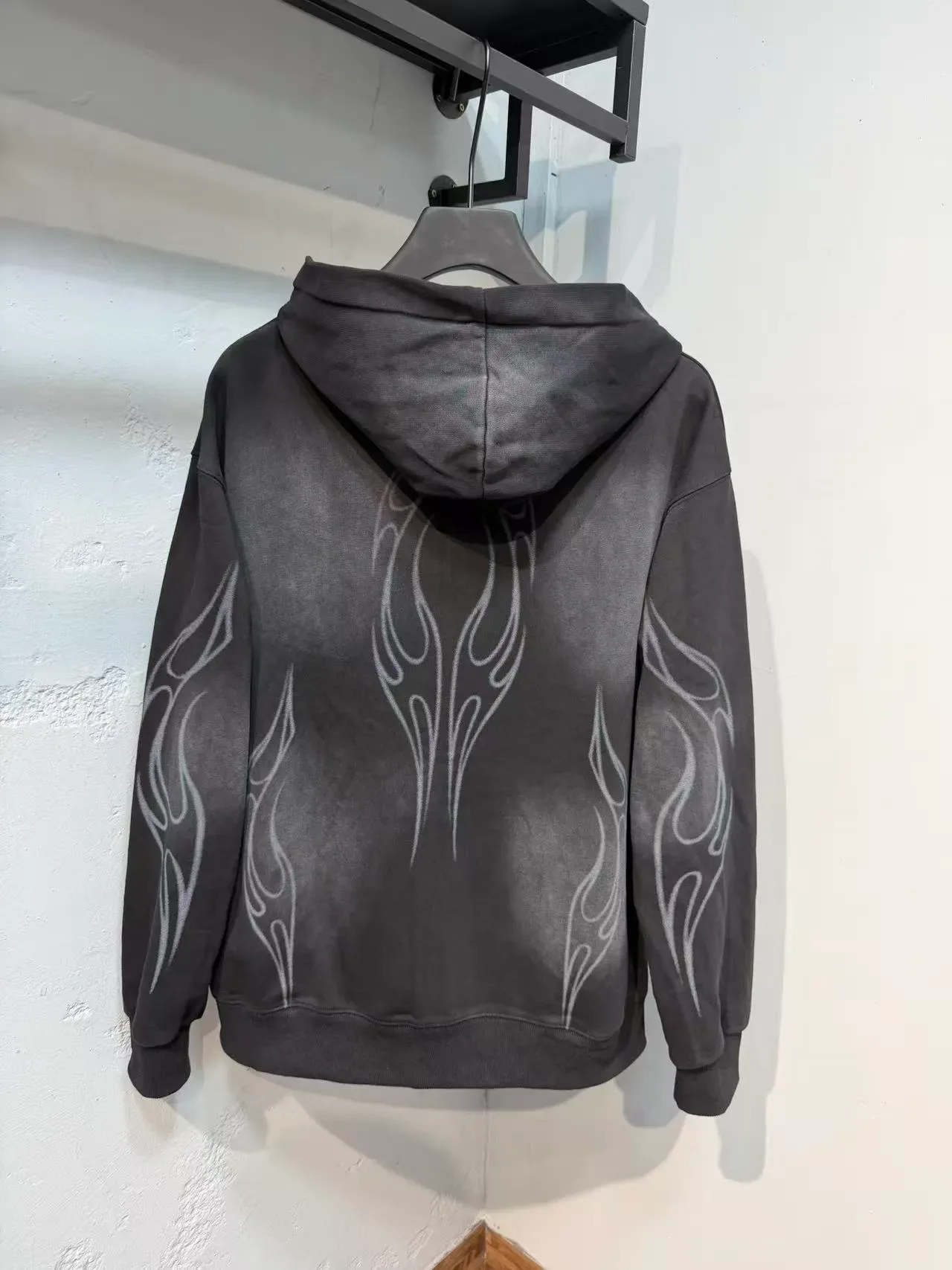 Hellstar Hoodie com Capuz Preto Zip-Up con Gráfico da Santa Cruz 6