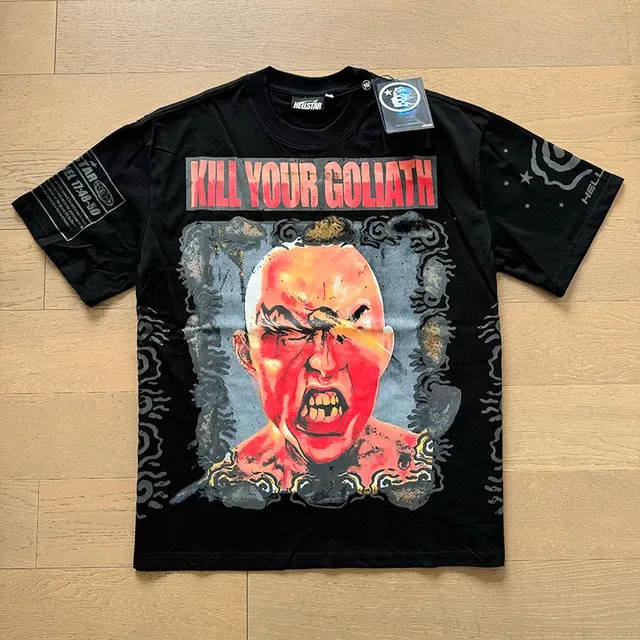 تي شيرت جرافيك أوفرسايز Hellstar Kill Your Goliath 16