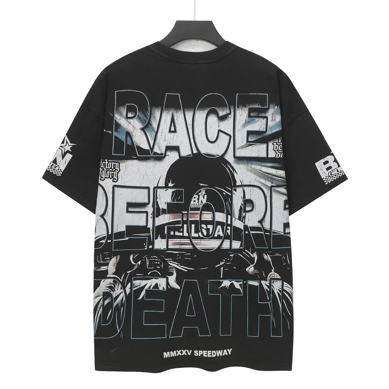 Hellstar Speedway Racer Graphic Oversized Black T-Shirt 2
