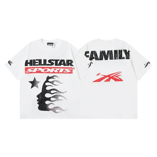 تيشيرت أوفرسايز Hellstar Sports Family بطباعة جرافيك 4