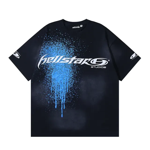 Hellstar Studios Spray-Drip Graphic Black T-Shirt 3
