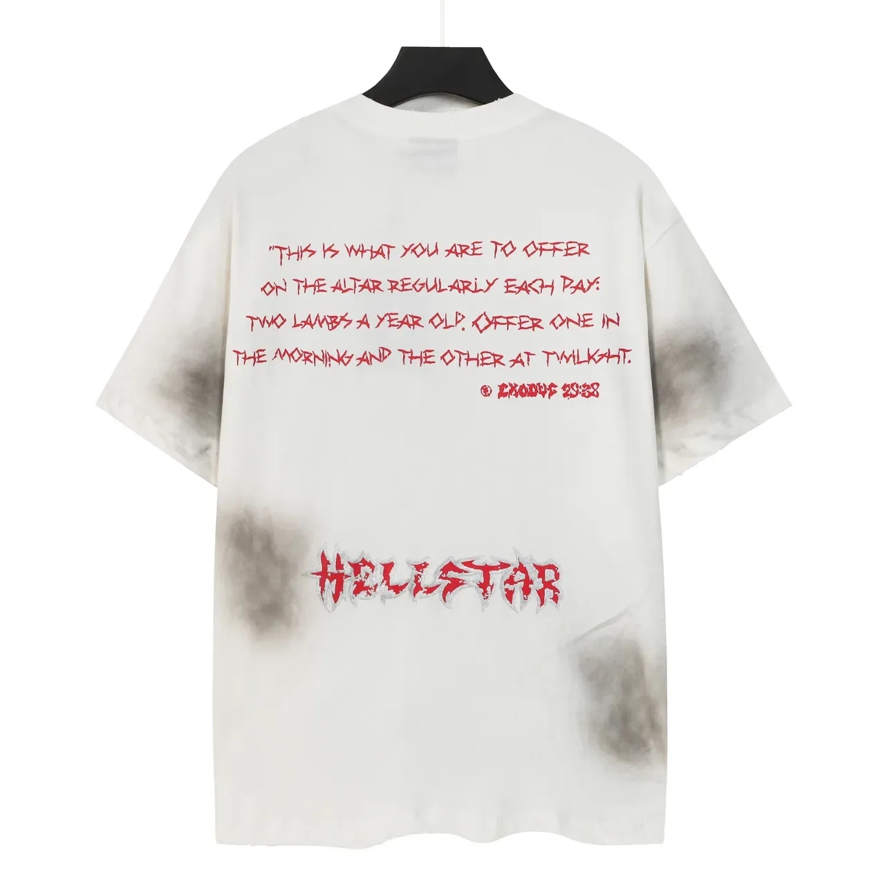 Hellstar Two-Headed Lamb Graphic Distressed Oversized T-Shirt 3