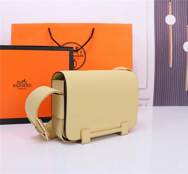 Hermès Constance Black Pebbled Leather Messenger Bag 9