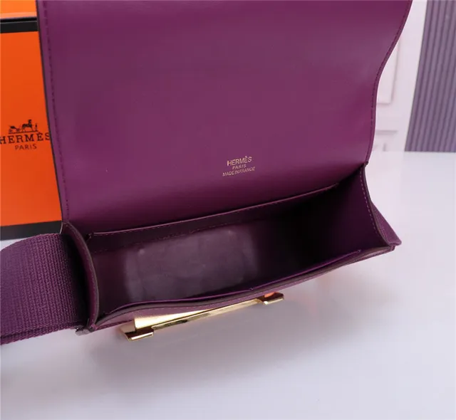 Hermès Constance Black Pebbled Leather Messenger Bag 11