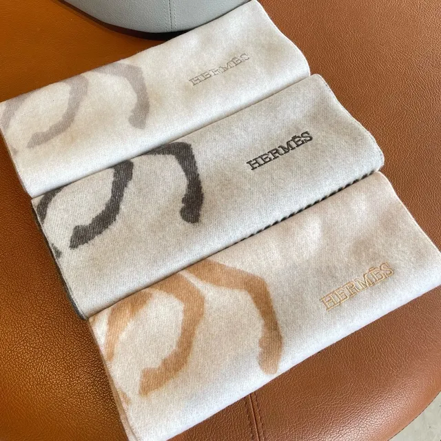 Hermès Écharpe Cachemire Motif Équestre 3