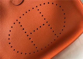 Hermès Evelyne Perforated H Logo Orange Underarm Bag 7