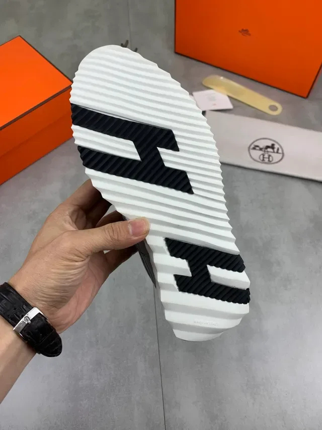 Hermès Gray Quilted Suede Lifestyle Sneaker 2
