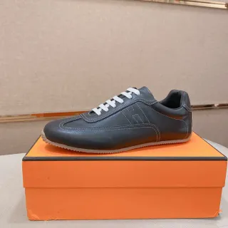 Hermès H-Racer Dark Gray Leather Lifestyle Sneaker
