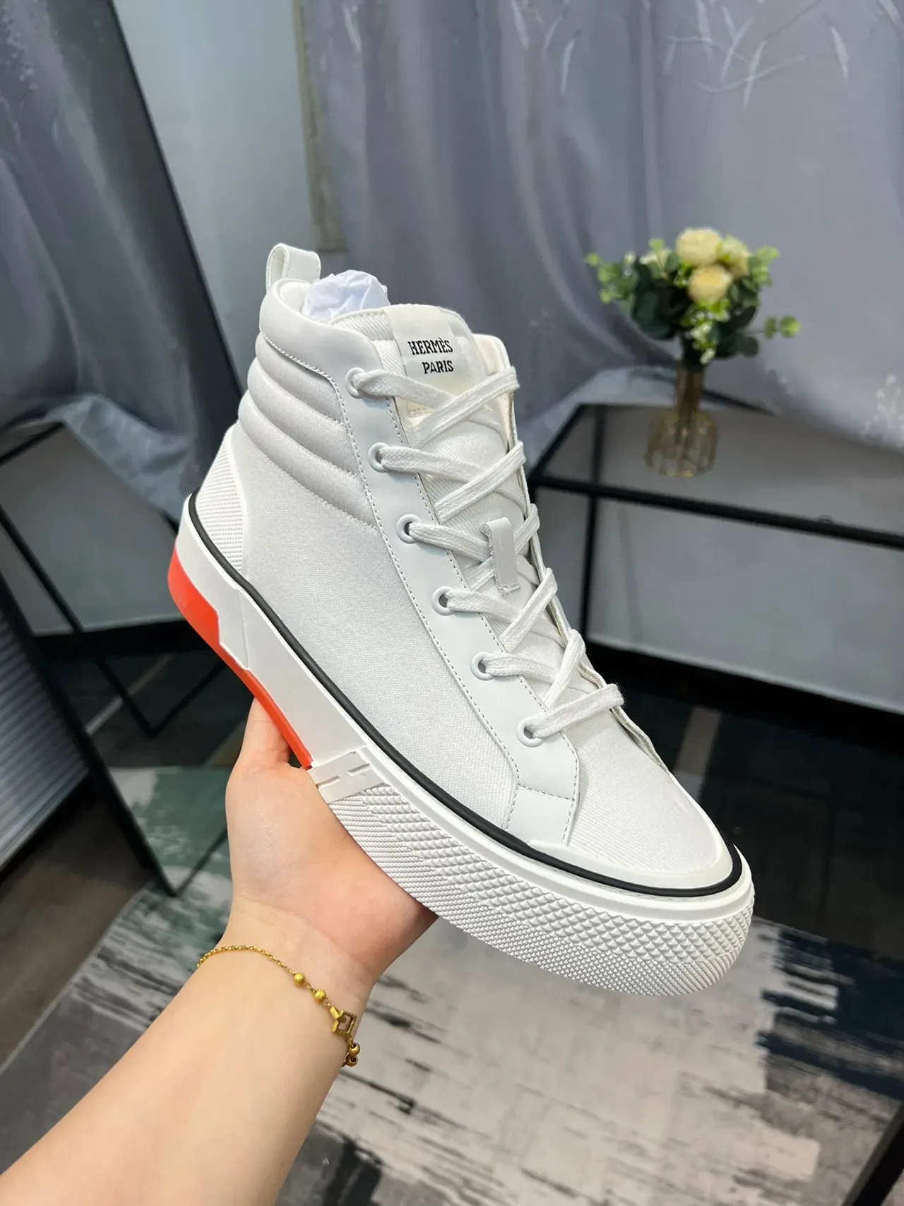 Hermès H-Ride White Translucent Midsole Lifestyle Sneaker 2